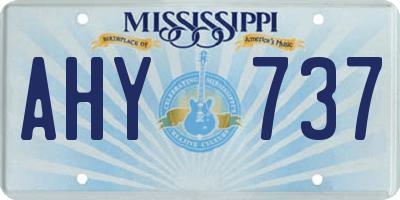 MS license plate AHY737