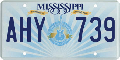 MS license plate AHY739