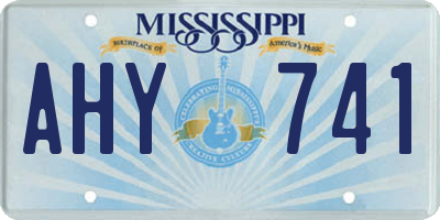 MS license plate AHY741