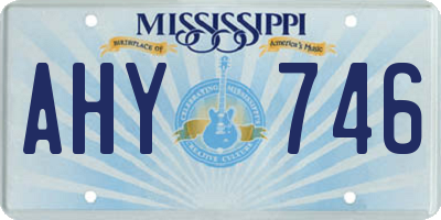 MS license plate AHY746