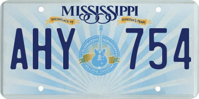 MS license plate AHY754