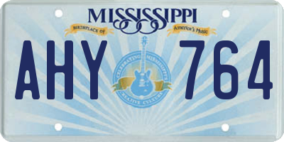 MS license plate AHY764