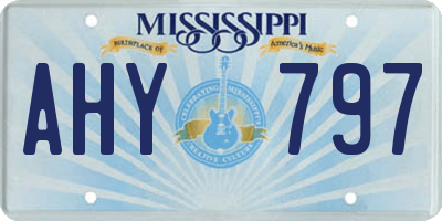 MS license plate AHY797