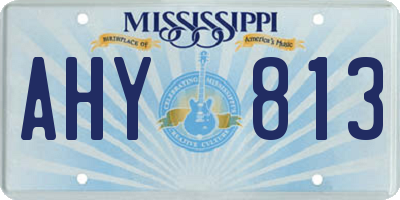 MS license plate AHY813
