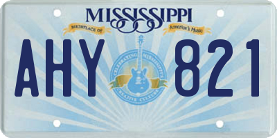 MS license plate AHY821