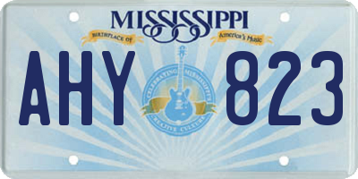 MS license plate AHY823