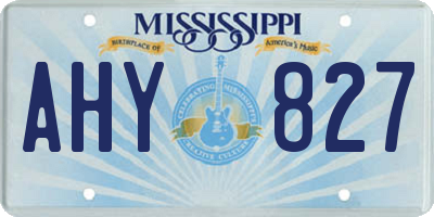 MS license plate AHY827