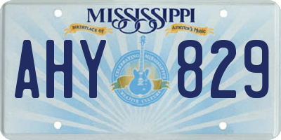 MS license plate AHY829