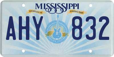 MS license plate AHY832