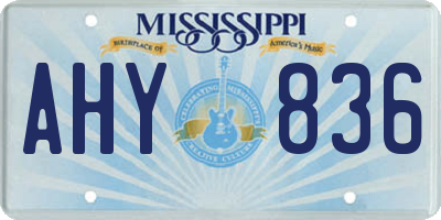 MS license plate AHY836