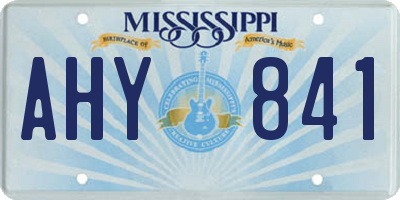 MS license plate AHY841