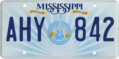 MS license plate AHY842