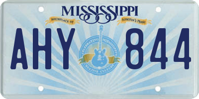 MS license plate AHY844