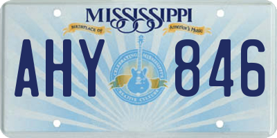 MS license plate AHY846
