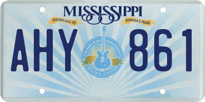 MS license plate AHY861