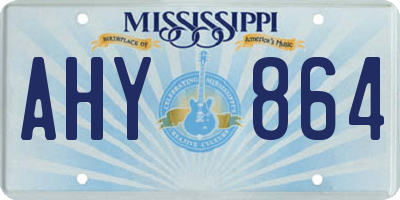 MS license plate AHY864