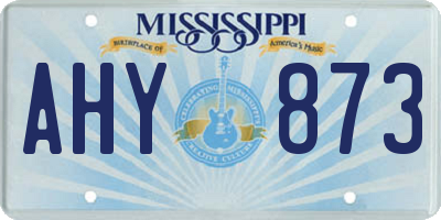MS license plate AHY873