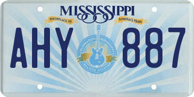 MS license plate AHY887