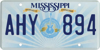 MS license plate AHY894