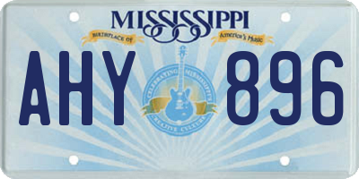 MS license plate AHY896