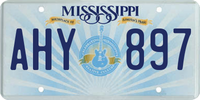 MS license plate AHY897