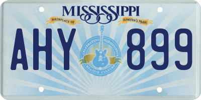 MS license plate AHY899
