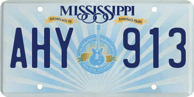 MS license plate AHY913
