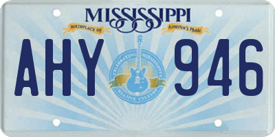 MS license plate AHY946