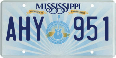 MS license plate AHY951