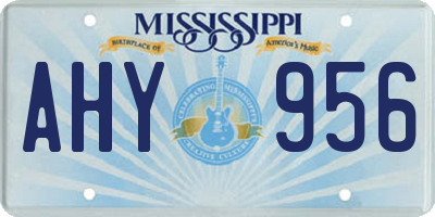 MS license plate AHY956