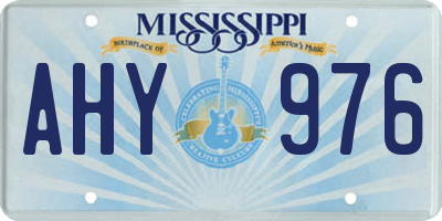 MS license plate AHY976