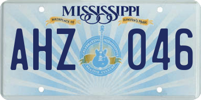 MS license plate AHZ046