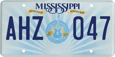 MS license plate AHZ047