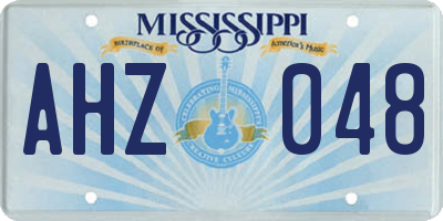MS license plate AHZ048