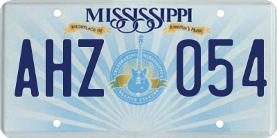 MS license plate AHZ054
