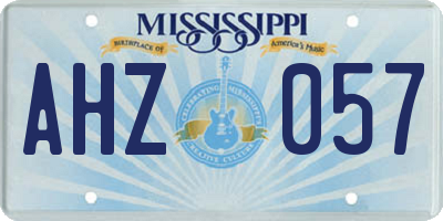 MS license plate AHZ057