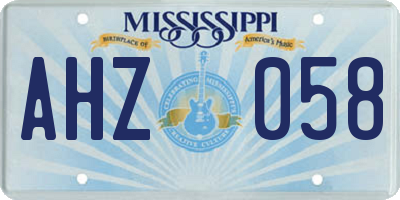 MS license plate AHZ058