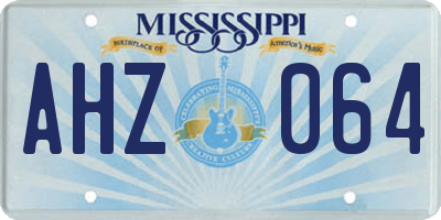 MS license plate AHZ064