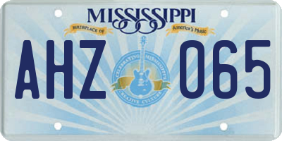 MS license plate AHZ065