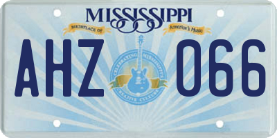 MS license plate AHZ066