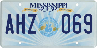 MS license plate AHZ069
