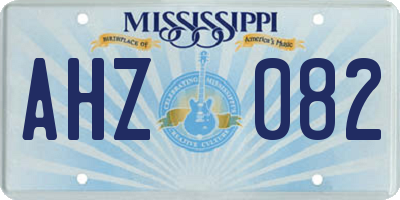 MS license plate AHZ082