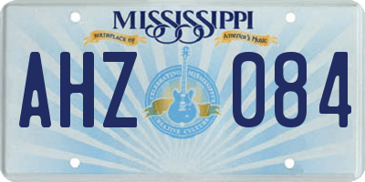 MS license plate AHZ084