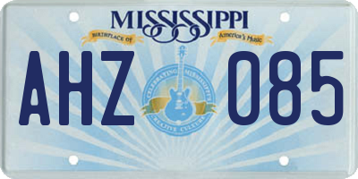 MS license plate AHZ085