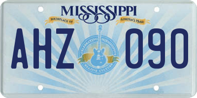 MS license plate AHZ090