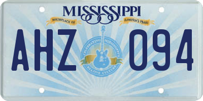 MS license plate AHZ094