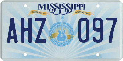 MS license plate AHZ097