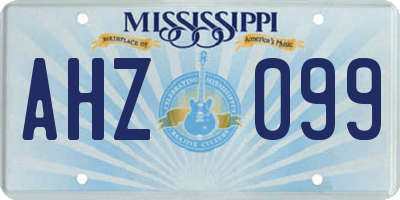 MS license plate AHZ099