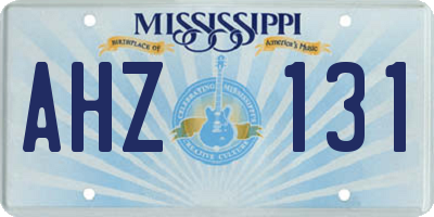 MS license plate AHZ131