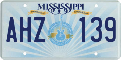 MS license plate AHZ139